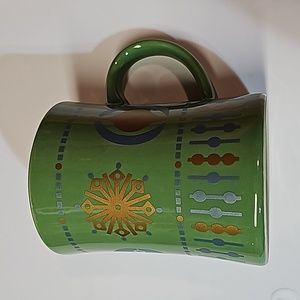 Peet's Green Gold + Blue Ornament Mug